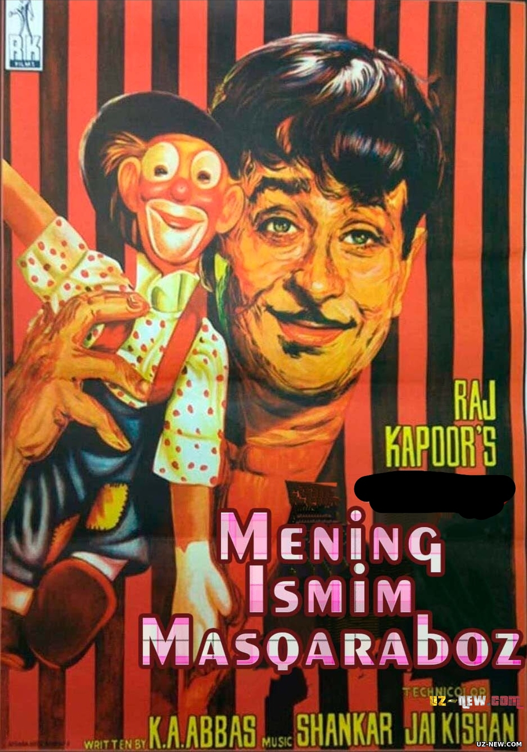 Mening ismim Masxaraboz / Mening ismim Kloun / Mening ismim Joker Hind retrosi Uzbek tilida 1970