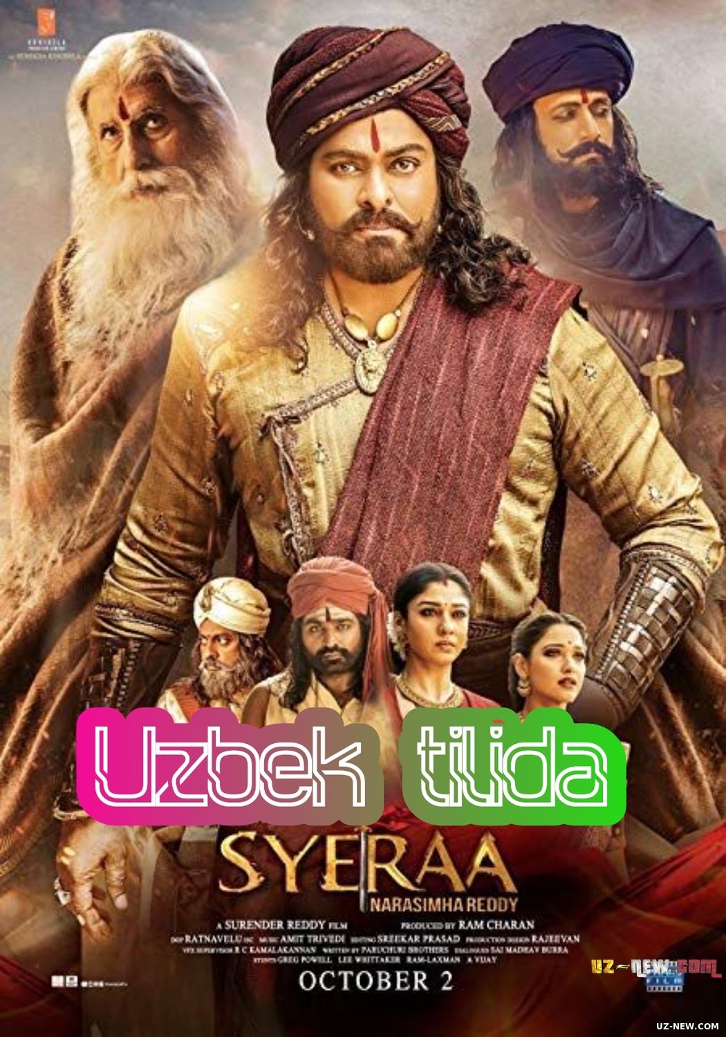 Qahramon narasimha reddy (2021) Uzbek tilida.